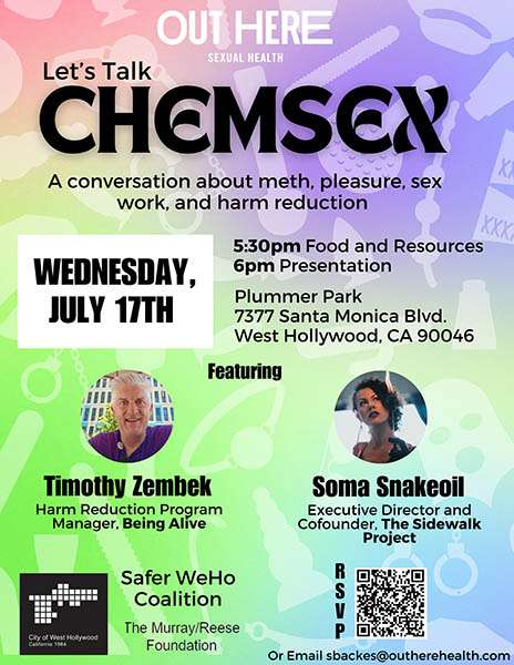 Out Here Sexual Health to Host Town Hall on Chemsex in West Hollywood